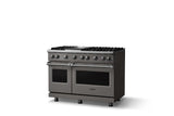 48"W. Sealed Burner Gas Range (Burner: 6g, Finish: Damascus Gray, Trim: Polished Chrome, Fuel: Natural Gas)