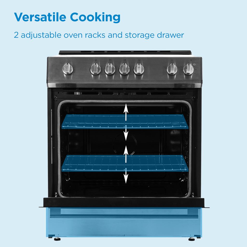 Danby 30 Slide in Smooth Top Electric Range with Knob Controls in Stainless Steel
