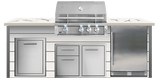 32in XLT Grill White Outdoor Kitchen Island