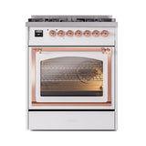 ILVE UN30NMPRAP Nostalgie II Noblesse 30 inch Dual Fuel Range (Natural Gas, Triple Glass Door, RAL, Copper)