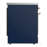 ILVE UMIB30NR3MBP Majestic III 30 inch Induction Range with 4 Elements, 4 cu. ft. Oven Capacity (Triple Glass Door, Midnight Blue, Copper)