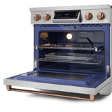 36 Inch Professional Electric Range With Tilt Panel Touch Control In Stainless Steel/rose Gold  Gordon Ramsay Series