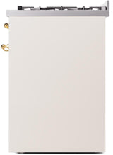 Nostalgie II 30 Inch Dual Fuel Liquid Propane Freestanding Range in Antique White with Brass Trim