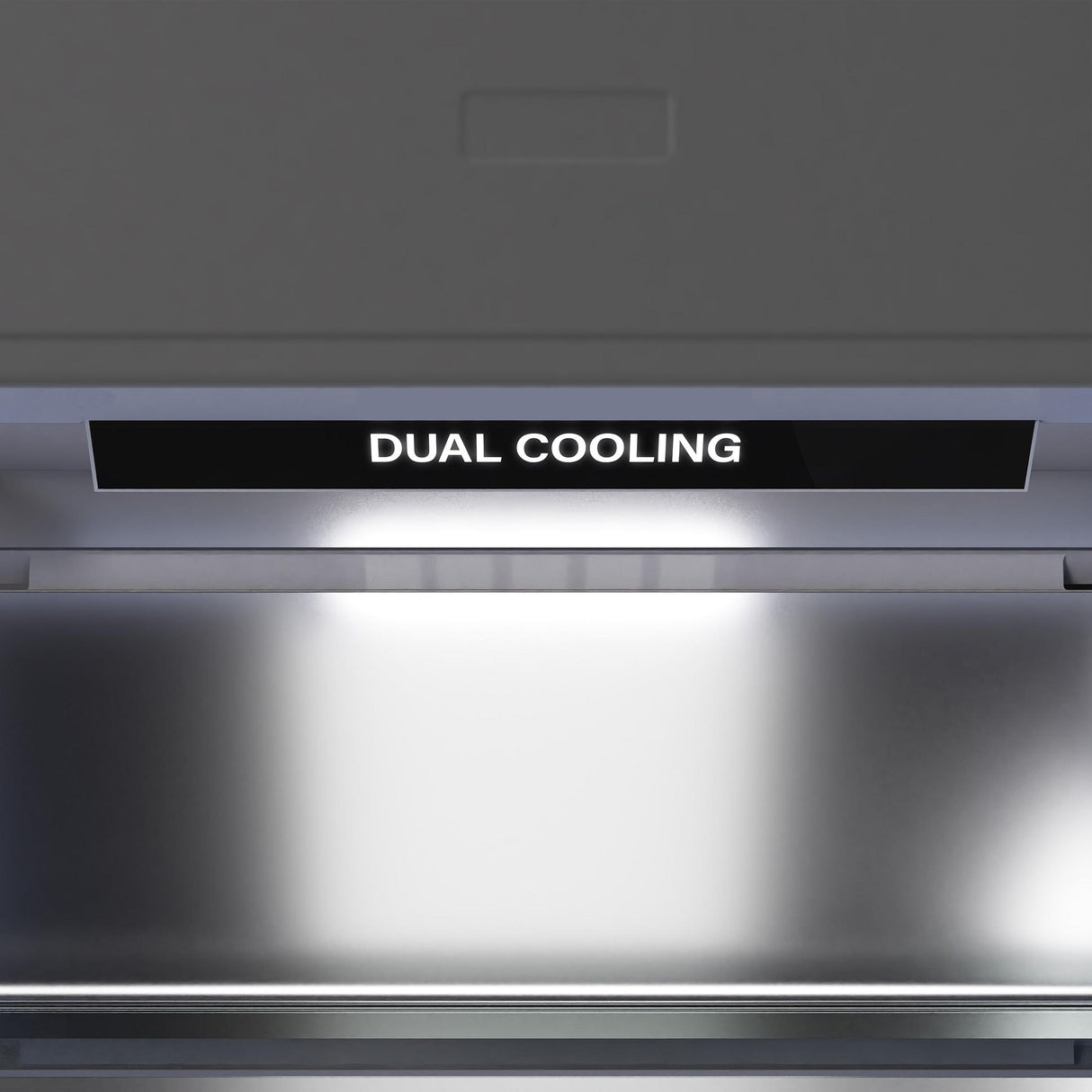 ZLINE Autograph Edition 36 in. 19.6 cu. ft. French Door Built-In Bottom Freezer Refrigerator with Water Dispenser and Ice Maker in DuraSnow' Stainless Steel with Graphite Gray Interior and Matte Black Accents (GRBIVZ-SN-36-MB)