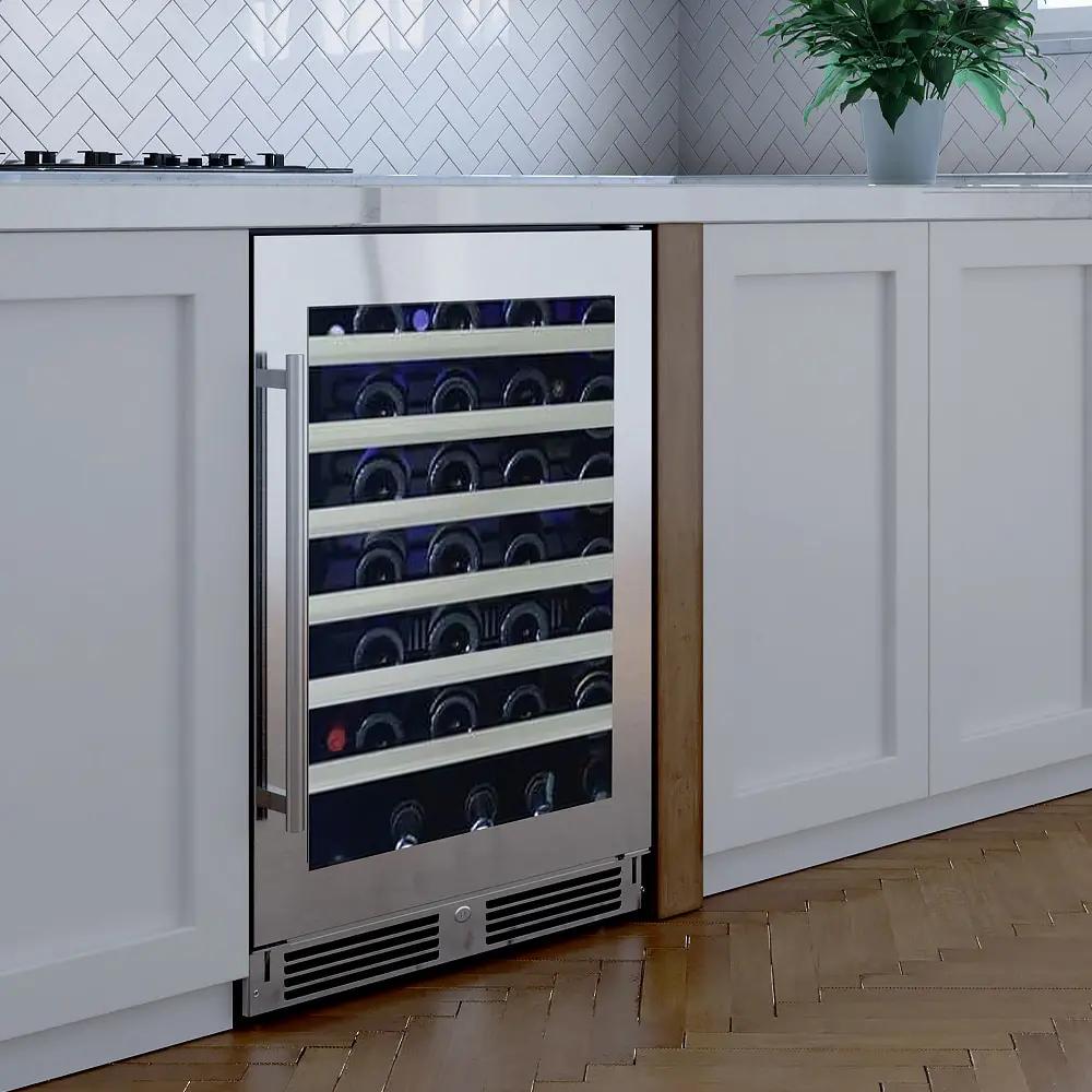 24" Wine Cooler 1 Zone SS Glass LH