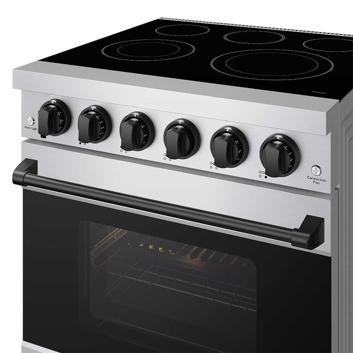 30 Inch Professional Electric Range With Precision Knob Control In Stainless Steel and Black  Gordon Ramsay Series