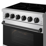 30 Inch Professional Electric Range With Precision Knob Control In Stainless Steel and Black  Gordon Ramsay Series