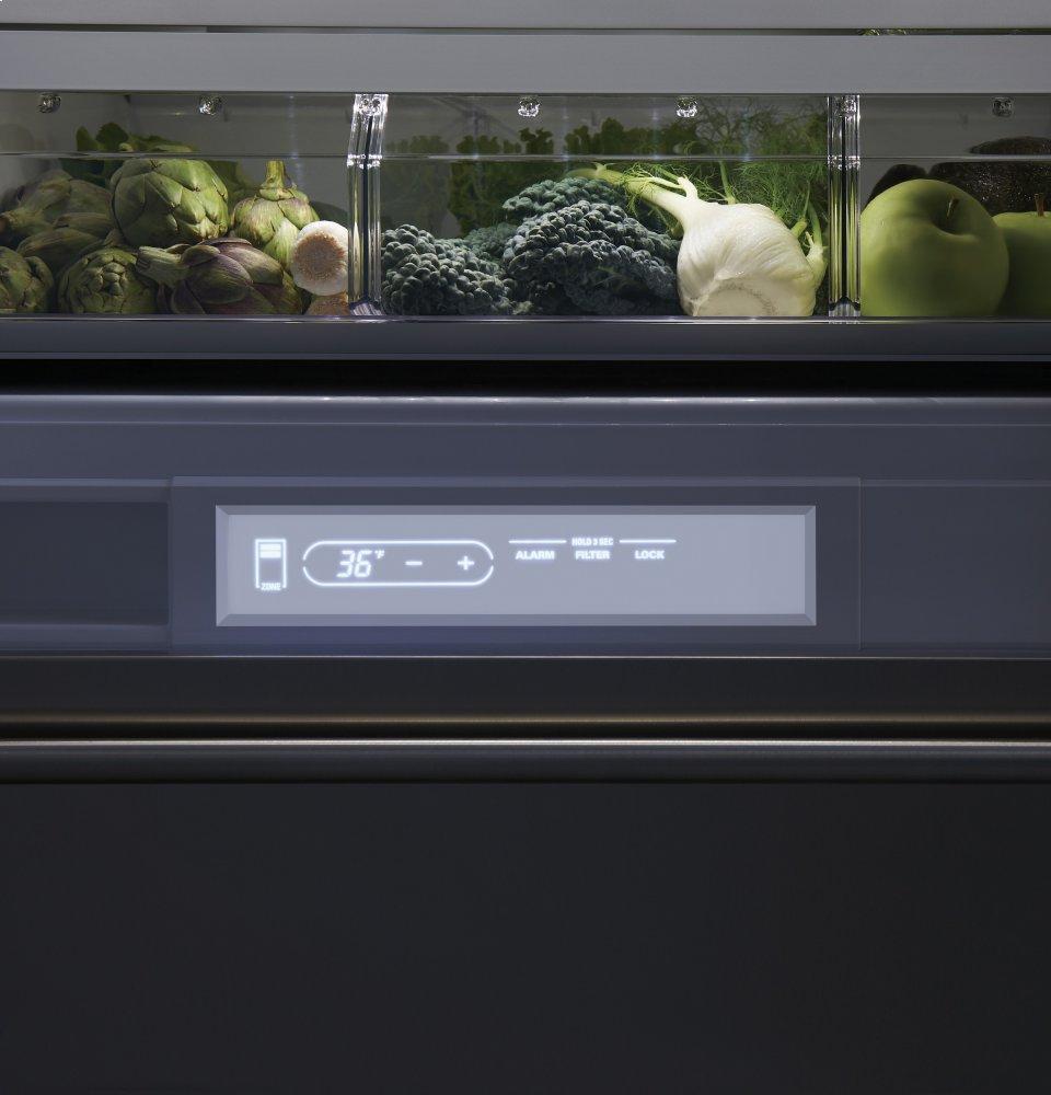Monogram 30" Integrated Glass-Door Refrigerator for Single or Dual Installation