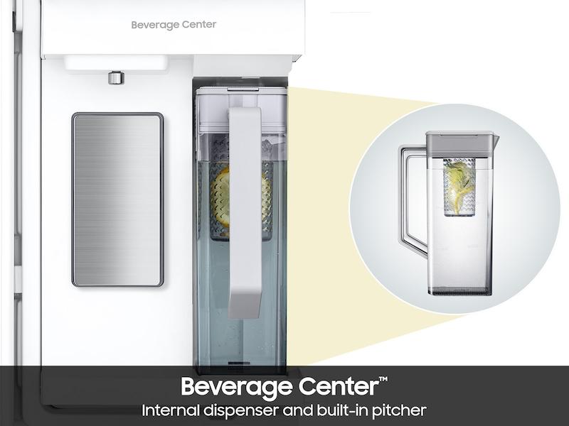 Bespoke 23 cu. ft. Counter Depth 4-Door French Door Refrigerator with Inner Beverage Center™ & FlexZone™ Drawer in Stainless Steel