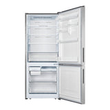 Verona VEFBF2814RSL 28 inch Bottom Freezer Refrigerator with 14.8 cu. ft. Total Capacity, Recessed Handle, Reversible Doors, Ice Maker, Energy Star