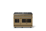 48"W. Dual Fuel Range (Burner: 8b, Finish: Golden Hour, Trim: Polished Chrome, Fuel: Propane)