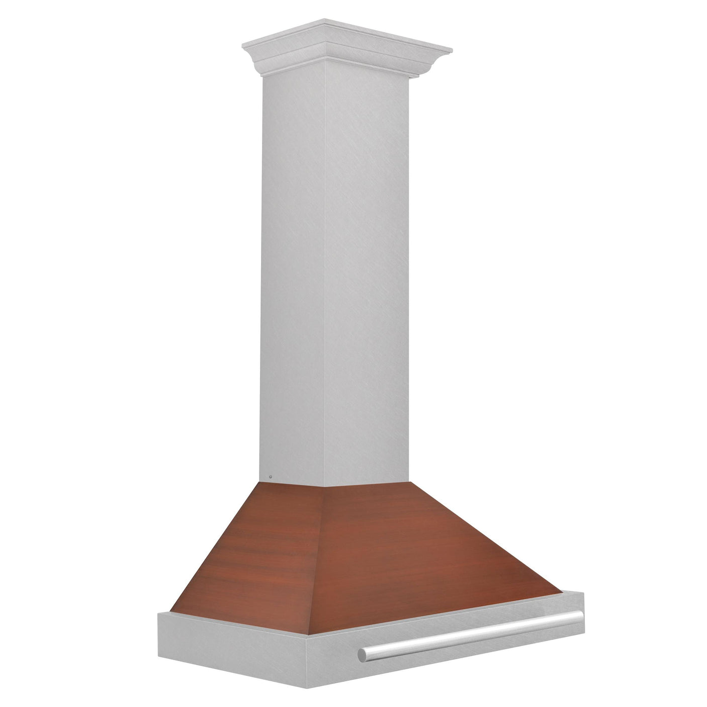 ZLINE 30 in. Convertible Fingerprint Resistant DuraSnow' Stainless Steel Range Hood with Copper Shell and Stainless Steel Handle (KB4SNX-C-30)