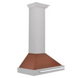 ZLINE 30 in. Convertible Fingerprint Resistant DuraSnow' Stainless Steel Range Hood with Copper Shell and Stainless Steel Handle (KB4SNX-C-30)