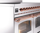 Nostalgie II 40 Inch Electric Freestanding Range in Stainless Steel with Copper Trim