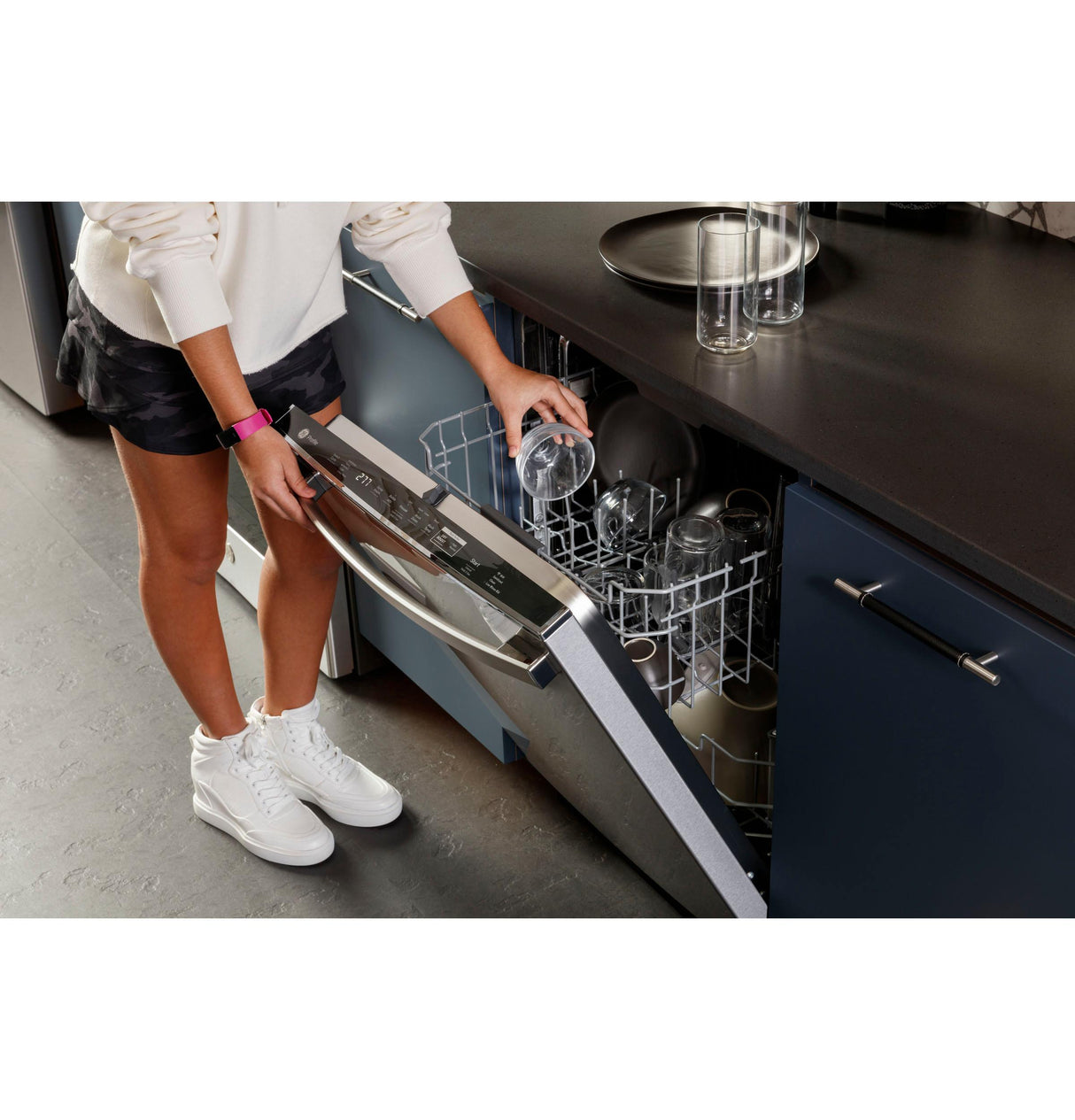 GE Profile™ ENERGY STAR® Fingerprint Resistant Top Control with Stainless Steel Interior Dishwasher with Sanitize Cycle & Twin Turbo Dry Boost