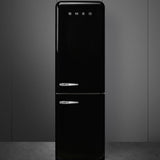 Approx 24" 50'S Style refrigerator with automatic freezer, Black, Right hand hinge