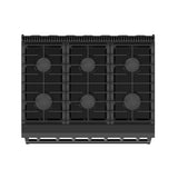 36 Inch Professional Gas Range In Black