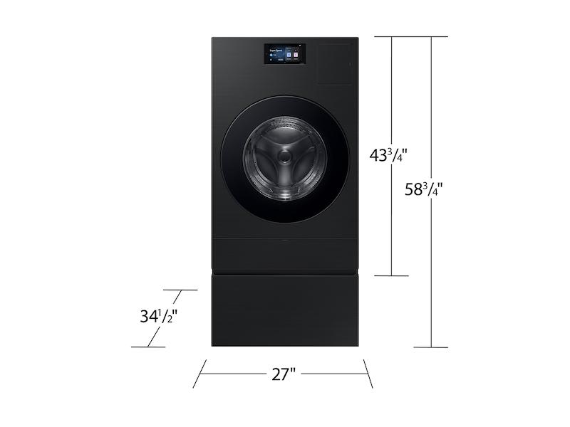 Bespoke AI Laundry Combo™ Pedestal with Storage Drawer in Brushed Black
