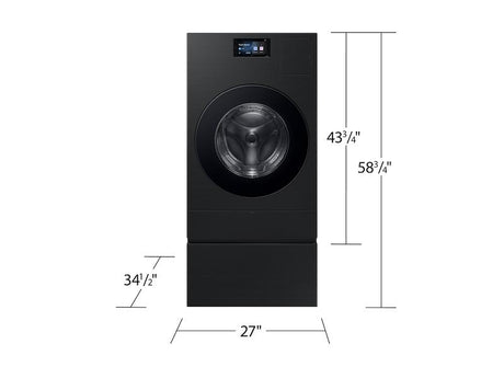 Bespoke AI Laundry Combo™ Pedestal with Storage Drawer in Brushed Black