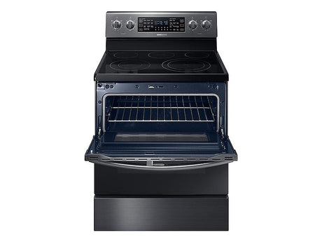 5.9 cu ft. Smart Freestanding Electric Range with Flex Duo™ & Dual Door in Black Stainless Steel