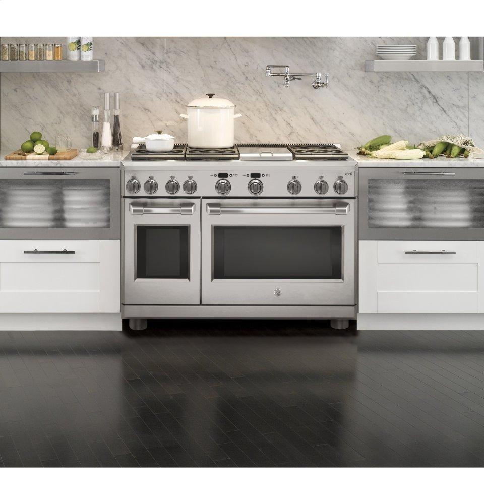 GE Cafe™ Series 48" Dual-Fuel Professional Range with 6 Burners and Griddle (Natural Gas)