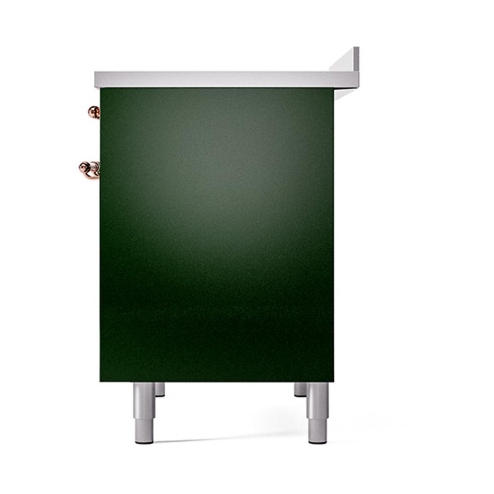 ILVE UNDI406QNMPEGP Nostalgie II Noblesse 40 inch Induction Range (Solid Door, Emerald Green, Copper)