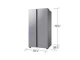 Bespoke Counter Depth Side-by-Side 23 cu. ft. Refrigerator with Beverage Center™ in Stainless Steel