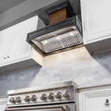 ZLINE 36" Wooden Wall Mount Range Hood in Antigua and Walnut - Includes Motor [Size: 36 Inch]