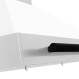 ZLINE 30 in. Autograph Edition Convertible Stainless Steel Range Hood with White Matte Shell and Champagne Bronze Accents (KB4STZ-WM30-CB) [Color: Matte Black]