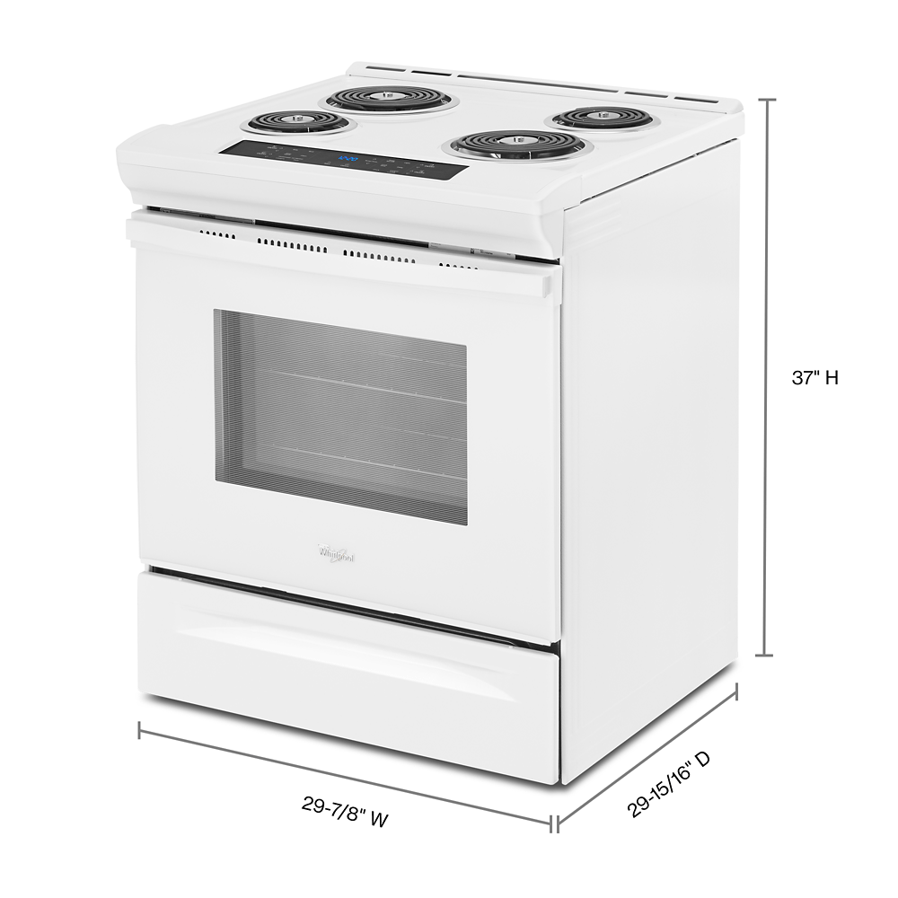 4.8 cu. ft. Guided Electric Front Control Coil Range