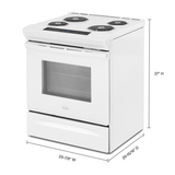 4.8 cu. ft. Guided Electric Front Control Coil Range