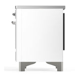 ILVE UMDIB40NR3WHC Majestic III 40 inch Induction Range with 6 Elements, 3.82 cu. ft. Total Oven Capacity (Triple Glass Door, White, Chrome)