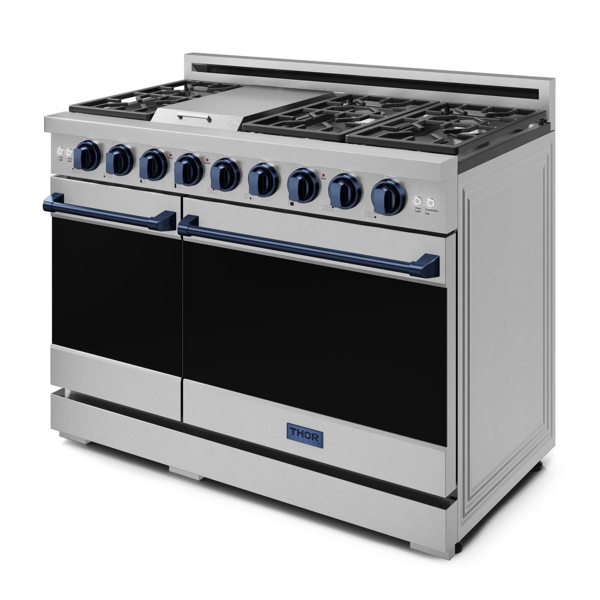 48 Inch Professional Lp Range With Pro-style Knobs In Stainless Steel/blue  Gordon Ramsay Series