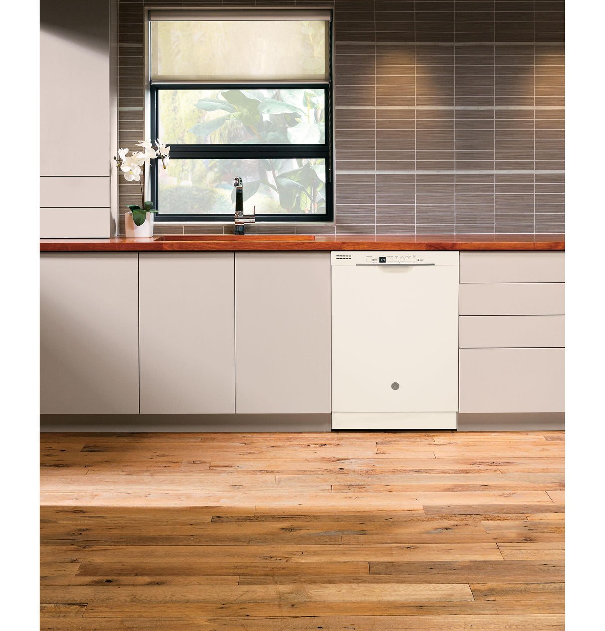 GE® Front Control with Plastic Interior Dishwasher with Sanitize Cycle & Dry Boost