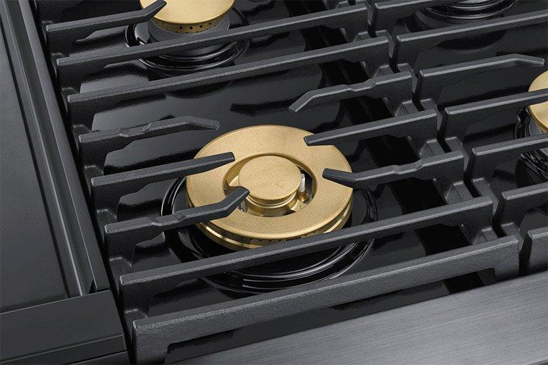 48" Pro Dual-Fuel Steam Range, Graphite Stainless Steel, Natural Gas/High Altitude