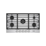 36 Inch Professional Gas Cooktop In Stainless Steel