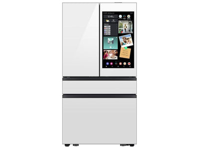 Bespoke 29 cu. ft. 4-Door French Door Refrigerator with AI Family Hub™+ & AI Vision Inside™ in White Glass