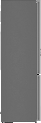 800 Series Free-standing fridge-freezer with freezer at bottom, glass door 24" Black, Total No Frost