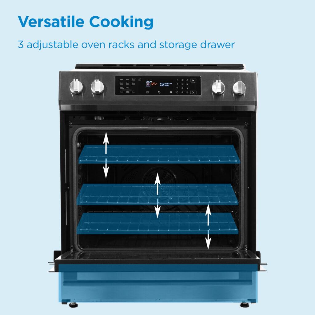 Danby 30 Slide in Induction Range with LED Touch Control in Stainless Steel