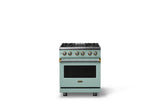 30"W. Dual Fuel Range (Finish: Splash, Trim: Polished Chrome, Fuel: Propane)