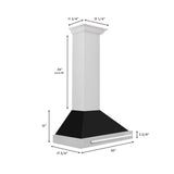 ZLINE 30 in. Convertible Stainless Steel Range Hood with Stainless Steel Handle (KB4STX-30) [Color: Black Matte]