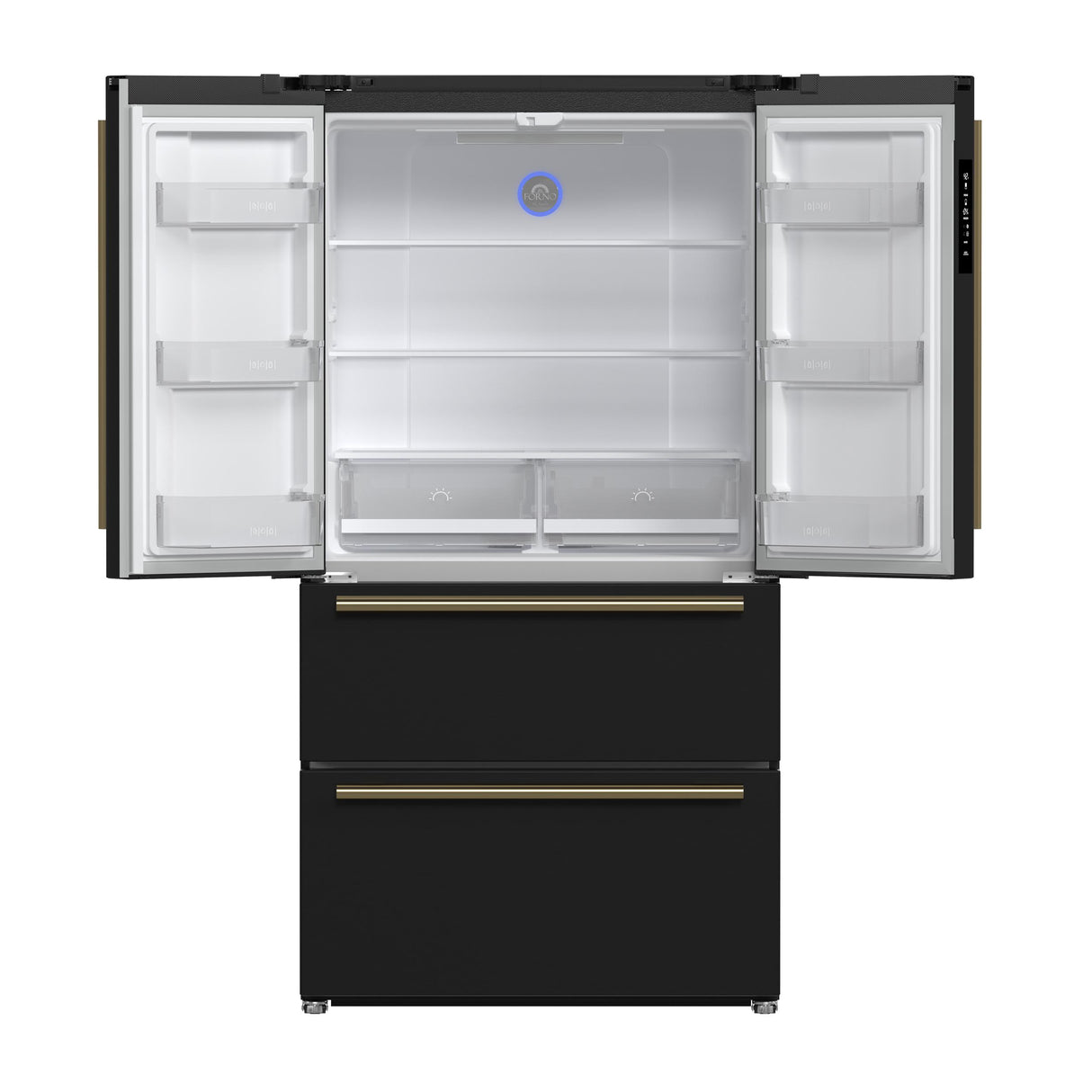 Forno Moena Espresso 36-Inch Black French Door Refrigerator, 19.2 Cu. Ft., Frost-Free, Automatic Ice Maker, ENERGY STAR Certified