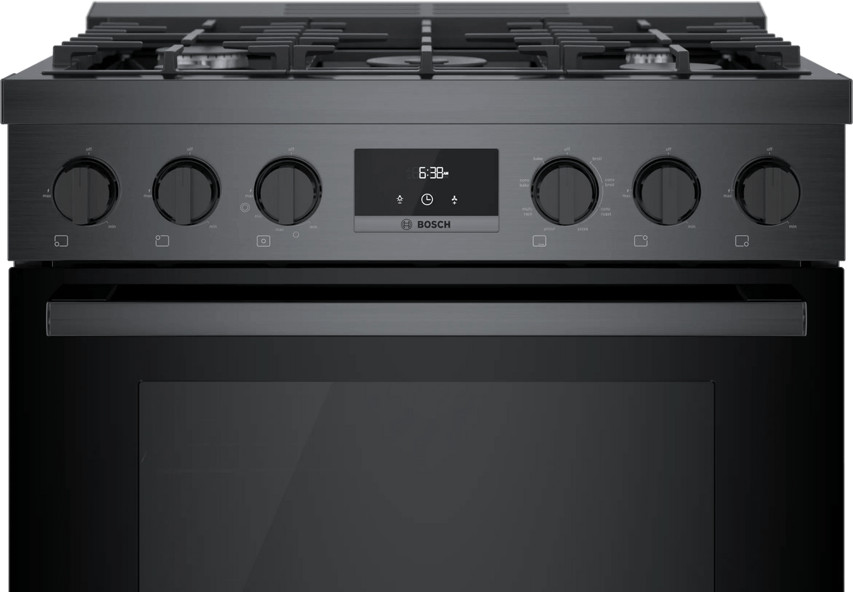 800 Series Dual Fuel Freestanding Range 30" Black Stainless Steel