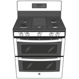 GE 30" Free-Standing Gas Double Oven Convection Range