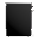 ILVE UMIB30NR3BKC Majestic III 30 inch Induction Range with 4 Elements, 4 cu. ft. Oven Capacity (Triple Glass Door, Glossy Black, Chrome)