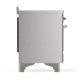 ILVE UMIB48NR3SSC Majestic III 48 inch Induction Range with 6 Elements, 5.02 cu. ft. Total Oven Capacity (Triple Glass Door, Stainless Steel, Chrome)