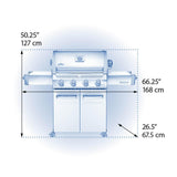 Prestige 500 Gas Grill , Propane, Stainless Steel