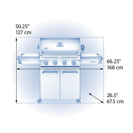 Prestige 500 Gas Grill , Propane, Stainless Steel