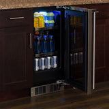 15-In Professional Built-In Beverage Center with Door Style - Stainless Steel Frame Glass, Door Swing - Right