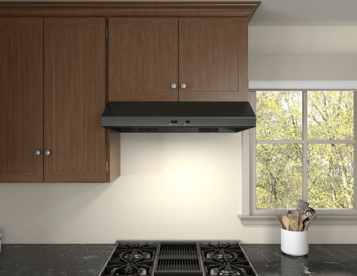 Cyclone, Under Cabinet, 36", Black SS, 600 CFM